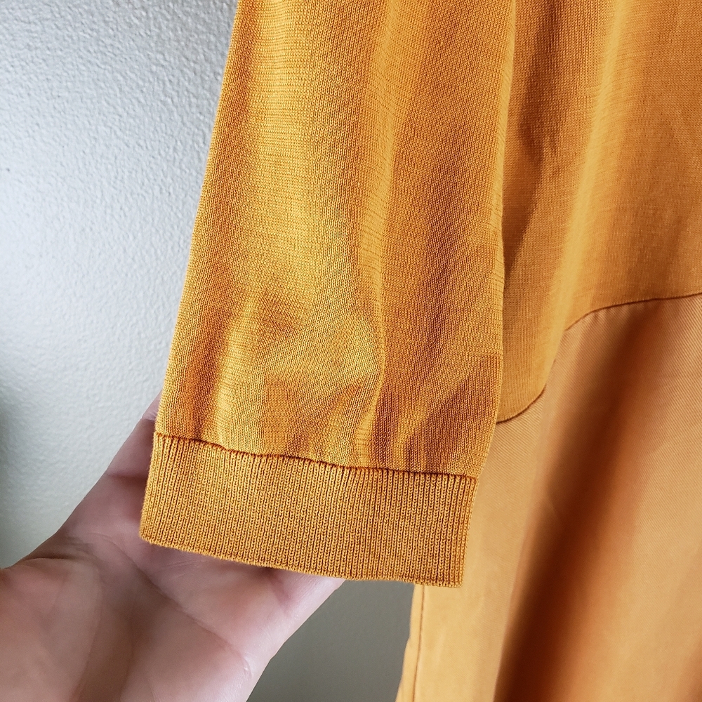 COS Mustard Yellow A-Line Midi Dress - Picture 6 of 11